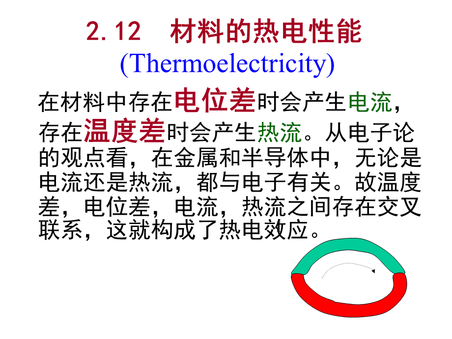 材料的热电效应与热电材料_材料的热电效应与热电材料有关吗